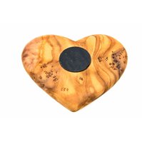 Magnetka z olivového dřeva - srdce